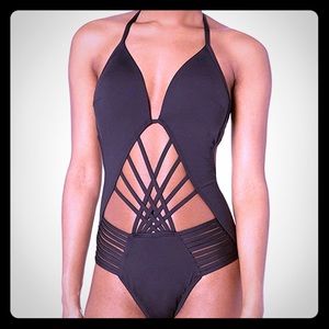 Kenneth Cole Reaction Black Monokini Swimsuit